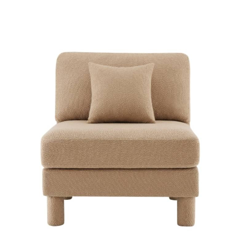 Lucas Armless sofa\u002FPillow Polyester - Coffee