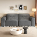 83.6” Modular Sectional 3-Seater Sofa with Sparkling Chenille Upholstery - Tufted Backrest Couch, Deep Seat No Assembly Required, Configurable Modern Furniture for Living Room, Apartment, Office - Luxury Sofa in Neutral Tones