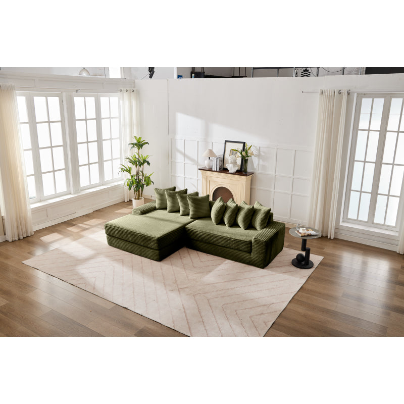 Convertible Floor Sofa Bed Foldable Mattress Cloud Couch for Space Saving Corduroy Compressed Sleeper Sofa Bed Multi-Functional Folding Bed Couch for Living Room Small Apartment