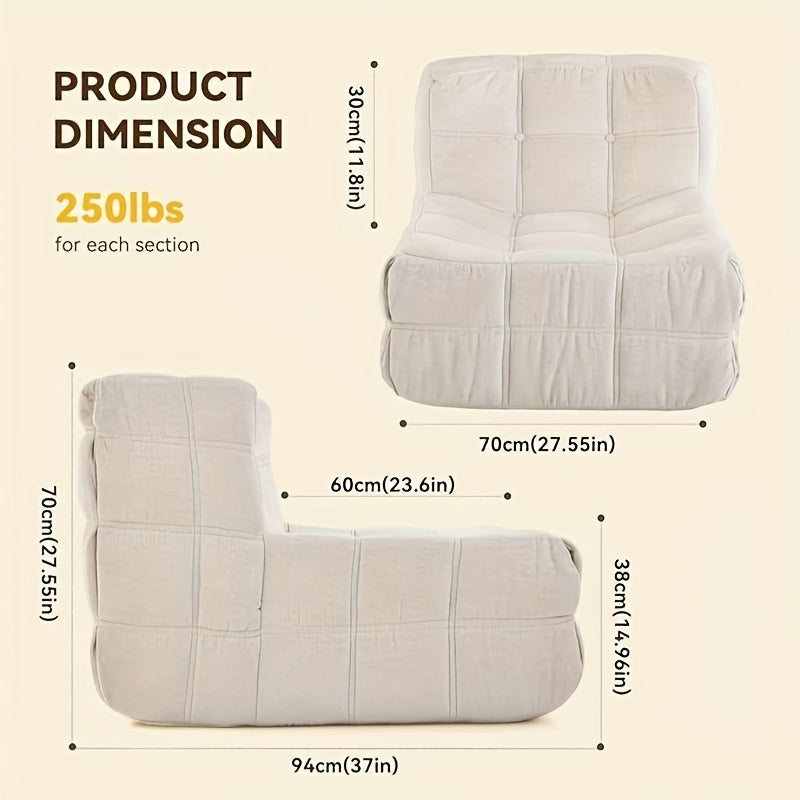 Single Sofa, Boneless Sofa, Compressed Boxed Single Sofa, Suitable for Home, Office, Apartment Leisure