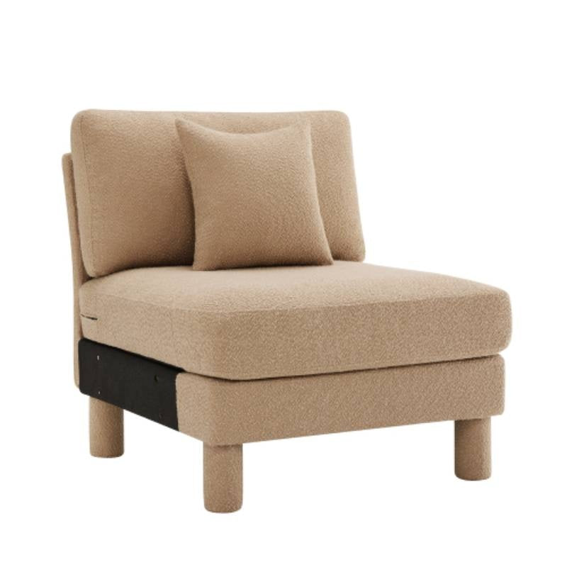 Lucas Armless sofa\u002FPillow Polyester - Coffee