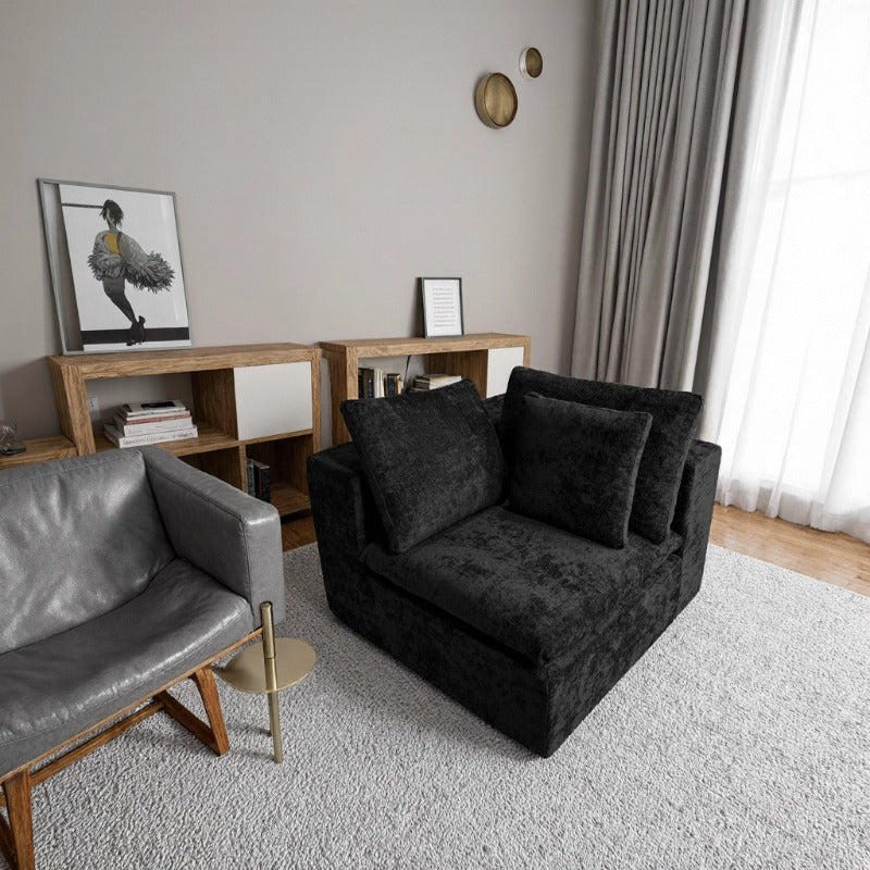 Sofa for a Minimalist Living Room in Black