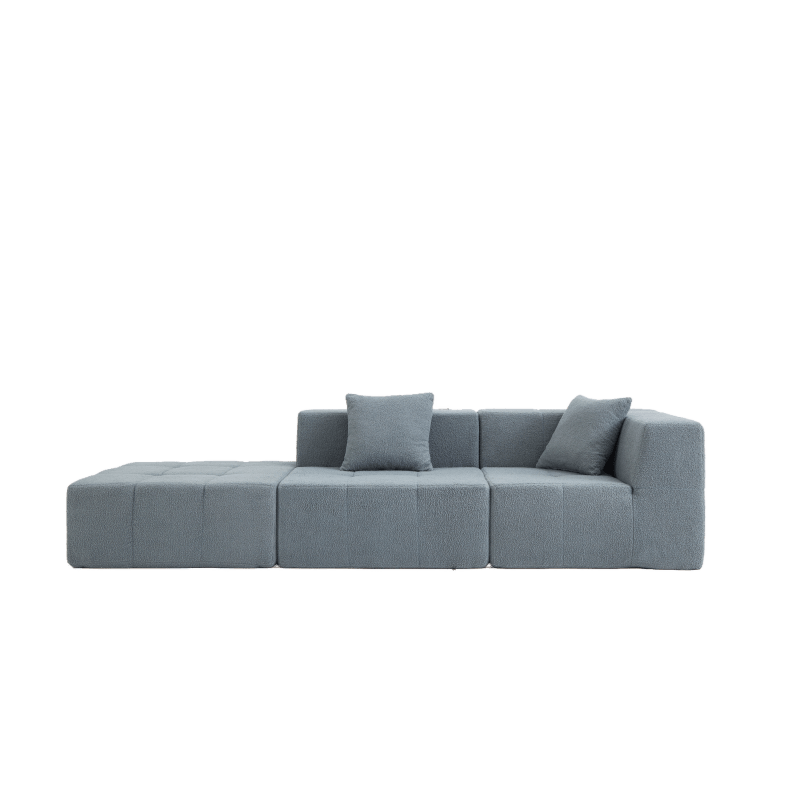Modern Modular Sectional Sofa - Armless Floor Couch with Removable Back Cushions, No Assembly Required, Space-Saving Design in Neutral Tones () - Ideal for Living Room, Apartment, Office - Convertible Accent Chair or Sleeper Sofa with Plush Cushions