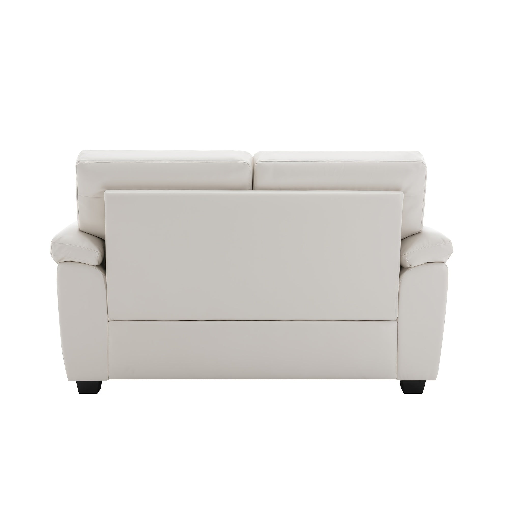 Morden Fort Faux Leather Loveseat Sofas, White Modern Luxury And Comfy Furniture Sleeper Couches for Living Room, Apartment, Office, Reading Room, White, Brown, Chocolate