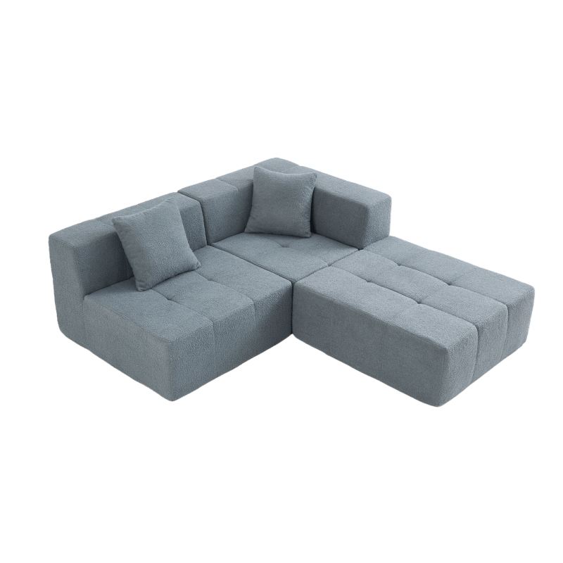 Modern Modular Sectional Sofa - Armless Floor Couch with Removable Back Cushions, No Assembly Required, Space-Saving Design in Neutral Tones () - Ideal for Living Room, Apartment, Office - Convertible Accent Chair or Sleeper Sofa with Plush Cushions