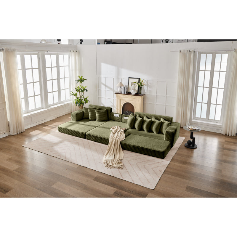 Convertible Floor Sofa Bed Foldable Mattress Cloud Couch for Space Saving Corduroy Compressed Sleeper Sofa Bed Multi-Functional Folding Bed Couch for Living Room Small Apartment