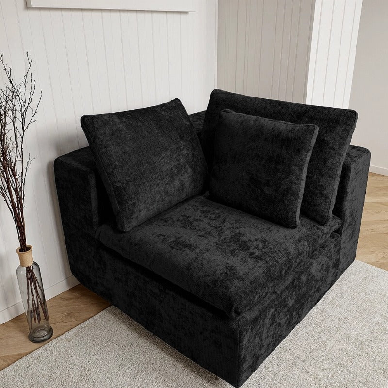 Sofa for a Minimalist Living Room in Black