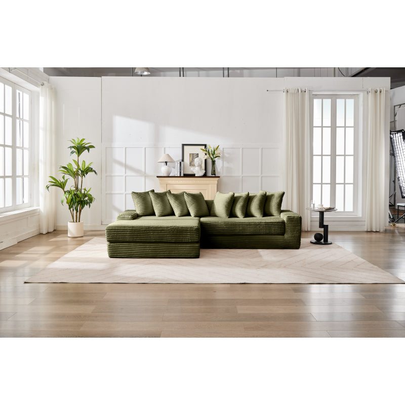 Convertible Floor Sofa Bed Foldable Mattress Cloud Couch for Space Saving Corduroy Compressed Sleeper Sofa Bed Multi-Functional Folding Bed Couch for Living Room Small Apartment