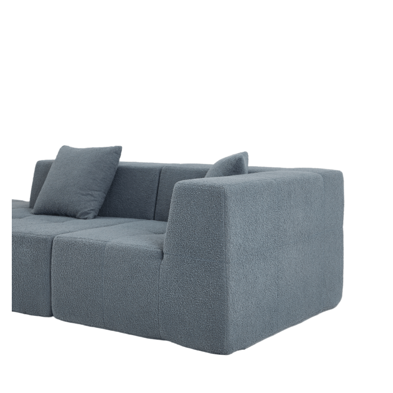 Modern Modular Sectional Sofa - Armless Floor Couch with Removable Back Cushions, No Assembly Required, Space-Saving Design in Neutral Tones () - Ideal for Living Room, Apartment, Office - Convertible Accent Chair or Sleeper Sofa with Plush Cushions