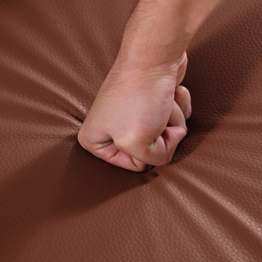 Artificial Leather Sofa | Medieval Modern Style, Curly Armrests, Deep Seat Design, Fluffy and Comfortable, Suitable for Apartment, Easy to Assemble
