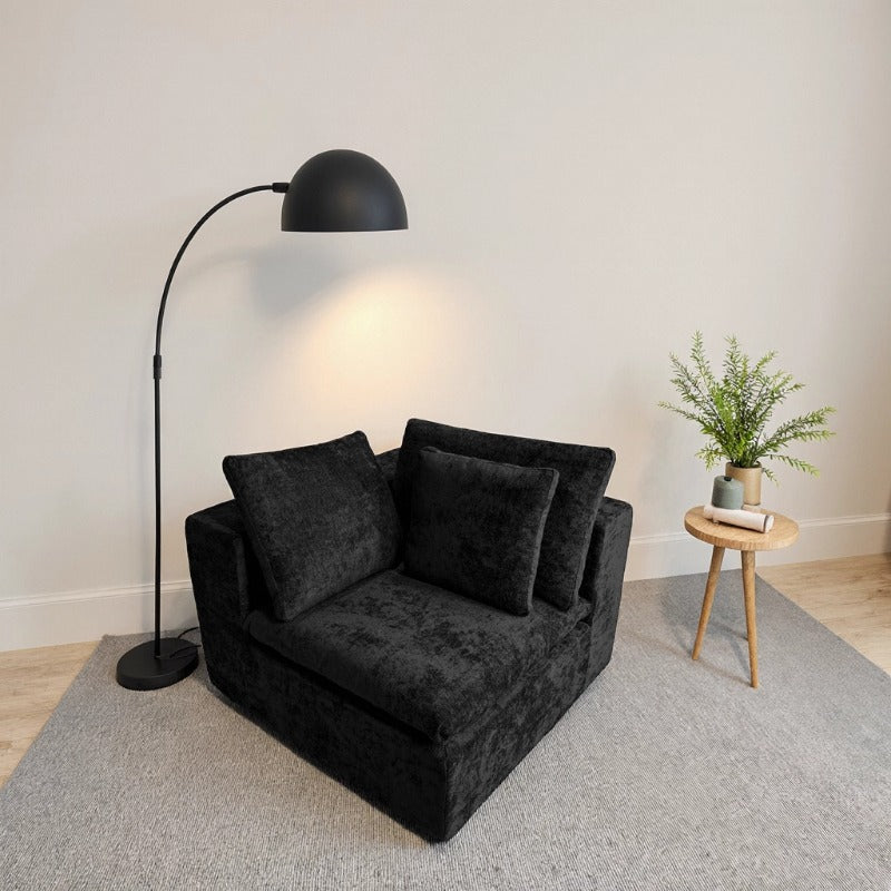 Sofa for a Minimalist Living Room in Black