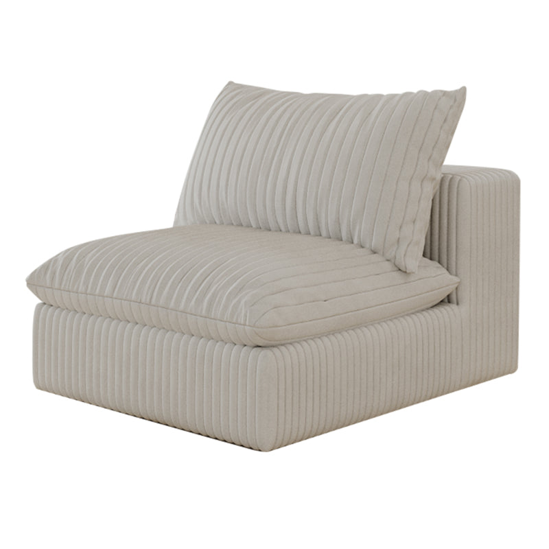 Cloud Sofa with Corduroy Fabric for Living Room Bedroom Apartment Conference Room Deep Seat Couches with DoubleLayer Design Removable Cushion No Assembly Required DIY Combination in White,  Bedroom Seating, Cozy Seating, Stylish Sofa, Durable Fabric
